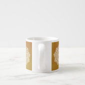 Witte Mandala op gouden achtergrond Espresso Kop (Achterkant)