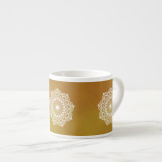Witte Mandala op gouden achtergrond Espresso Kop