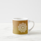 Witte Mandala op gouden achtergrond Espresso Kop (Rechts)