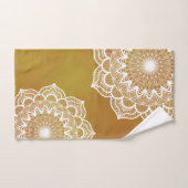 Witte Mandala op Gouden Achtergrond Handdoek (Handdoek)