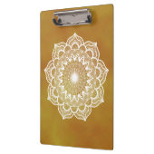 Witte Mandala op Gouden Achtergrond Klembord (Links)