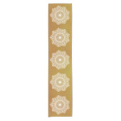 Witte Mandala op Gouden Achtergrond Korte Tafelloper (Voorkant)