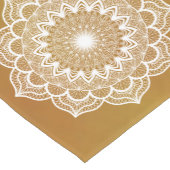 Witte Mandala op Gouden Achtergrond Korte Tafelloper (Hoek)