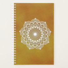 Witte Mandala op Gouden Achtergrond
