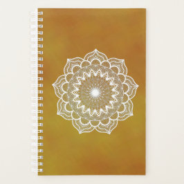 Witte Mandala op Gouden Achtergrond Planner