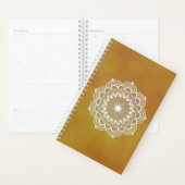 Witte Mandala op Gouden Achtergrond Planner (Display)