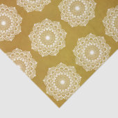 Witte Mandala op Gouden Achtergrond Tissuepapier (Detail)