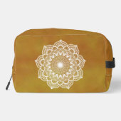 Witte Mandala op Gouden Achtergrond Toilettasje (Achterkant)