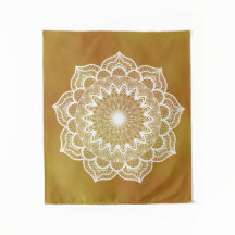 Witte Mandala op Gouden Achtergrond