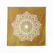 Witte Mandala op Gouden Achtergrond