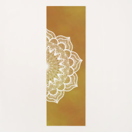 Witte Mandala op Gouden Achtergrond Yogamat