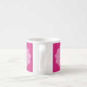 Witte Mandala op Roze Achtergrond Espresso Kop (Achterkant)