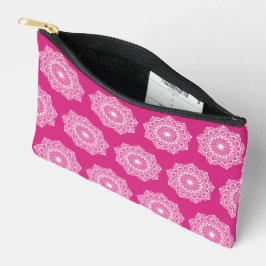 Witte Mandala op Roze Achtergrond Etui