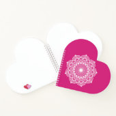 Witte Mandala op Roze Achtergrond Notitieboek (Binnen)