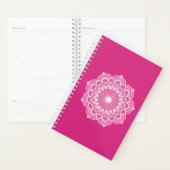 Witte Mandala op Roze Achtergrond Planner (Display)