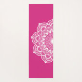 Witte Mandala op Roze Achtergrond Yogamat (Achterkant)