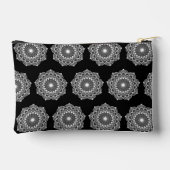 Witte Mandala op Zwarte Achtergrond Etui (Achterkant)