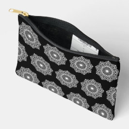 Witte Mandala op Zwarte Achtergrond Etui