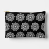 Witte Mandala op Zwarte Achtergrond Etui (Voorkant)