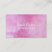 Witte Mandala over Geweven Donkerroze Waterverf 2 Visitekaartje (Voorkant)