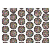 Witte Mandala Regenboog Indiase Patroon Tafelkleed (Voorkant (Horizontaal))