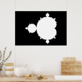 Witte Mandelbrot Poster (Keuken)