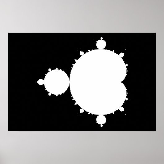Witte Mandelbrot Poster (Voorkant)