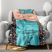 Witte Mannelijke Nurse Life Sherpa Blanket Deken