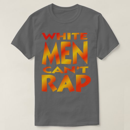 Witte Mannen Cant Rap T-shirt (Design voorkant)