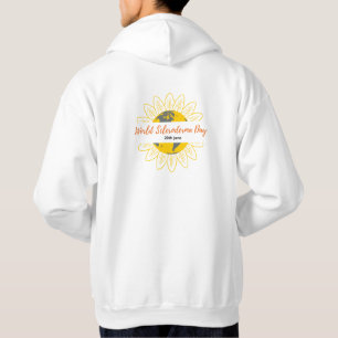 Witte Mannen Hoodie - Wereld Scleroderma Dag