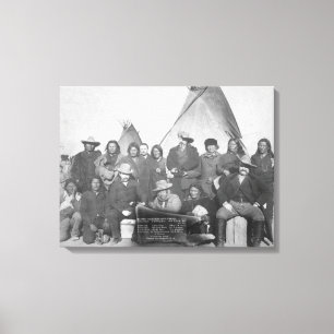 Witte Mannen (inclusief Buffalo Bill) en Lakota 2 Canvas Afdruk