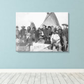 Witte Mannen (inclusief Buffalo Bill) en Lakota Canvas Afdruk (Insitu (Houten vloer))