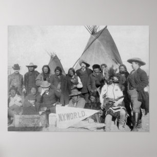Witte Mannen (inclusief Buffalo Bill) en Lakota Poster
