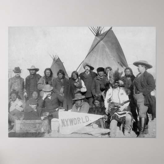 Witte Mannen (inclusief Buffalo Bill) en Lakota Poster (Voorkant)