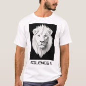 Witte mannen shirt met leeuwenhouding (Voorkant)