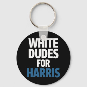 Witte Mannen Voor Harris Kamala Harris 2024 Verkie Sleutelhanger