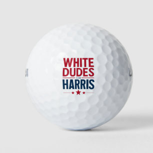 Witte Mannen Voor Harris Verkiezing Kamala Harris Golfballen