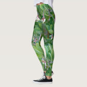 Witte manzanita bloesems groen leggings (Links)