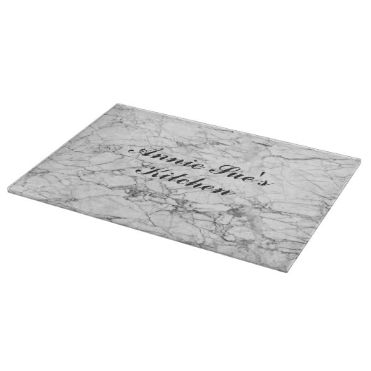 WITTE MARBLE LOOK CUTTING BOARD SNIJPLANK (Hoek)