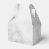 Witte Marble Modern Script Persoonlijke naam Bedankdoosjes (Achterkant)