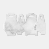 Witte Marble Modern Script Persoonlijke naam Bedankdoosjes (Uitgevouwen)