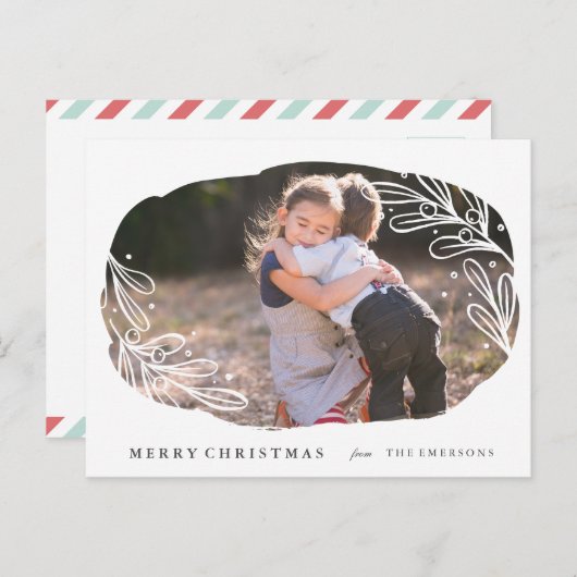 Witte maretak - Vakantie Briefkaart (Voorkant / Achterkant)