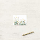 witte margaret daisy horizontale waterverf post-it® notes (Op bureau)
