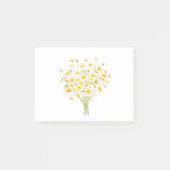 witte Margaret daisy waterverf en inktbouquet Post-it® Notes (Voorkant)