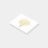 witte Margaret daisy waterverf en inktbouquet Post-it® Notes (Schuin)
