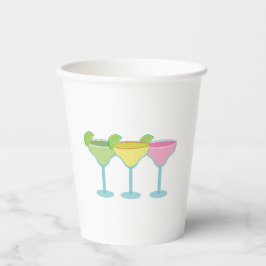Witte Margarita glazen Party Cups Papieren Bekers