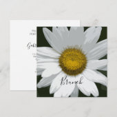 Witte Margriet Bloem Post Bruiloft Brunch Kaart (Voorkant / Achterkant)