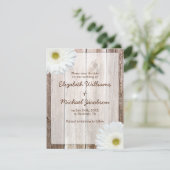 Witte Margriet Rustieke Schuur Save the Date Aanko (Staand voorkant)