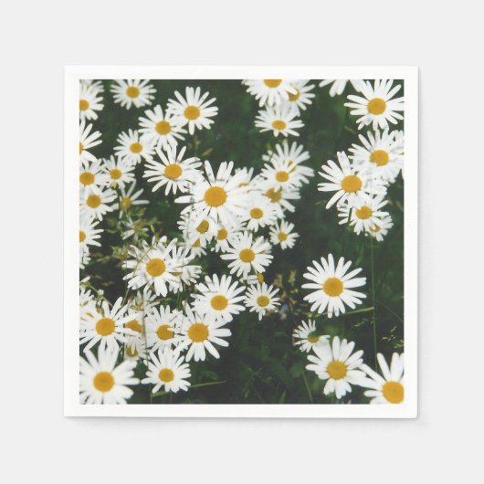 Witte Margriet Weide Servet (Voorkant)
