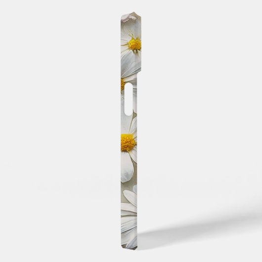 Witte margrieten over noodlijdend papier Case-Mate iPhone case (Achterkant / Rechts)